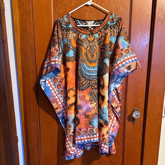 Colorful Bohemian Kaftan Dress - Picture 1 of 4